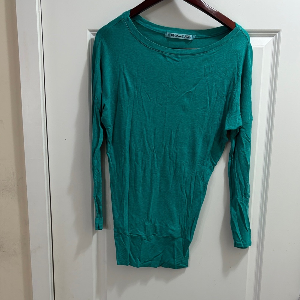Michael Stars Turquoise Long Sleeve Top one size fits most